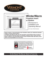 Vermont Castings WinterWarm Fireplace Insert or System User manual