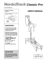 NordicTrack Classic Pro User manual