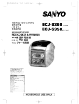 Sanyo ECJ-S35K - 3-1 Micro-Computerized Rice Cooker Warmer User manual