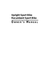 Star Trac Upright Bike 4300 Owner's manual