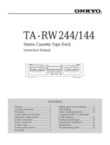ONKYO TA-RW244 User manual