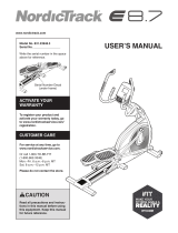 NordicTrack E8.7 User manual