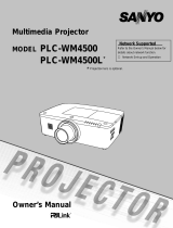 Sanyo PLC-WM4500/L - 4500 Lumens Owner's manual