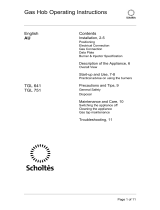 Scholtes TGL 641 Operating Instructions Manual