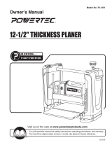 PowerTec PL1252 15 Amp 2-Blade Benchtop Thickness Planer For Woodworking | 12-1/2 in. Portable User manual