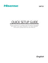 Hisense 24F33 Quick start guide