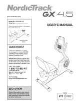 NordicTrack GX 4.5 User manual