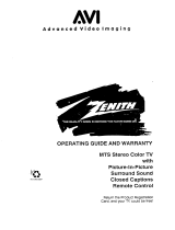 Zenith MTS Stereo Color TV Owner's manual