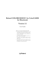 Roland COLORCHOICE User manual