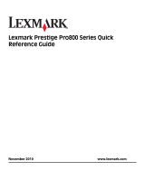 Lexmark Prestige Pro803 Reference guide