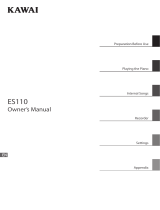 Kawai ES100 Owner's manual
