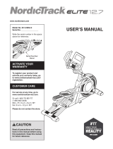 NordicTrack Elite 12.7 User manual