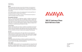 Avaya 16-603413 Quick Reference Manual