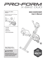 Pro-Form X-Bike Duo User manual