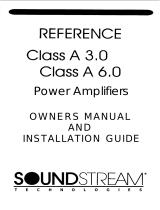 Soundstream Reference Series CLASS-A-6.0 Installation guide