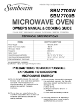 Sunbeam SBM7700B Owner's manual