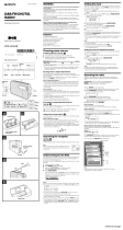 Sony XDR-S55DAB Operating instructions