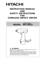 Hitachi WH 8DC2 User manual