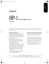 Roland HP-1 User manual