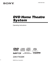 Sony DAV-FXG9K Operating instructions