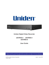 Uniden UDVR86-4 User manual