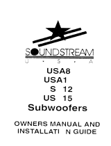 Soundstream USA-8 Owner's Manual And Installation Manual