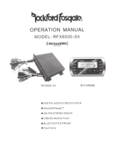 Rockford Fosgate RFX6000-SX Operating instructions