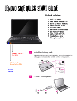 Lenovo S10e - IdeaPad 4187 - Atom 1.6 GHz Quick start guide