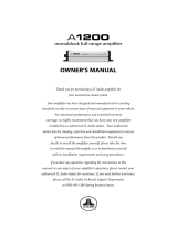 JL Audio A1200 Owner's manual