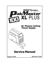 ESAB PakMaster™ 50 XL™ Plus Air Plasma Cutting Power Supply (CE) User manual