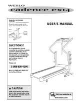 Weslo Cadence Ex14 User manual