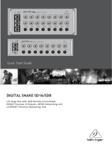 Behringer DIGITAL SNAKE SD16/SD8 Quick start guide