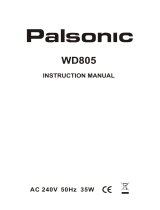 Palsonic WD805 Owner's manual