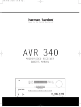 Harman Kardon AVR 340 Owner's manual