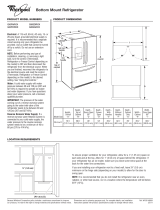 Maytag KFXL25RY Series Product Dimensions
