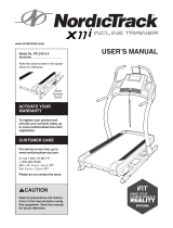 NordicTrack Incline Trainer X11i Interact Treadmill User manual