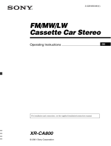 Sony XR-CA800 User manual