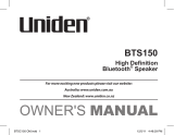 Uniden BTS150 User manual