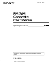 Sony XR-1790 Operating instructions