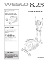 Weslo 8.25 Elliptical User manual