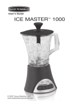 Back to Basics ICE MASTER 1000 User manual