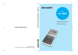 Sharp EL-9900 User manual