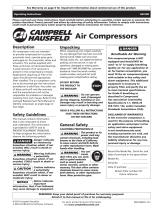Campbell Hausfeld 5 HP 80 GALLON VERT 22 AMP HS5180 User manual