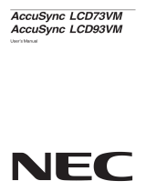 NEC AccuSync® LCD93VM Owner's manual