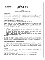 Niles DPS-1 Owner's manual