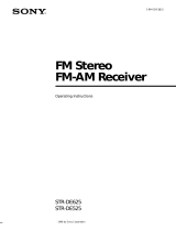 Sony STR-DE625 - Fm Stereo/fm-am Receiver User manual