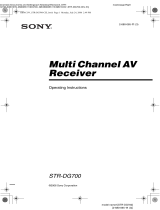 Sony STR-DG700 Operating instructions