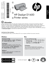 HP Deskjet D1600 Printer series Reference guide