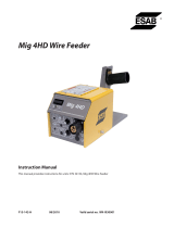 ESAB Mig 4HD Wire Feeder User manual