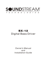 Soundstream BX-12 Owner's Manual And Installation Manual